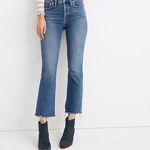 Madewell Cali Demi-Boot Jeans Raw Hem Edition Size 28